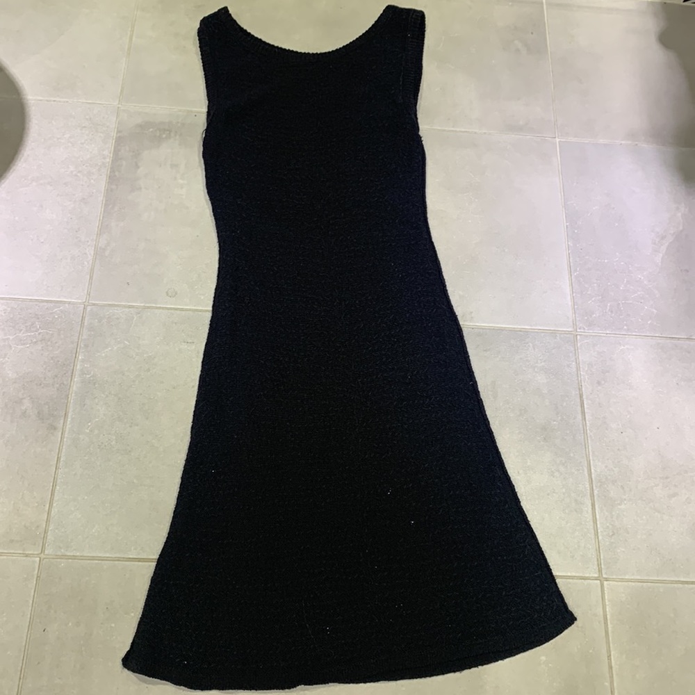Like 🆕🌸VTG 90’ Beautiful Hand Sewn Sequins Little Black Dress - Picture 17 of 17